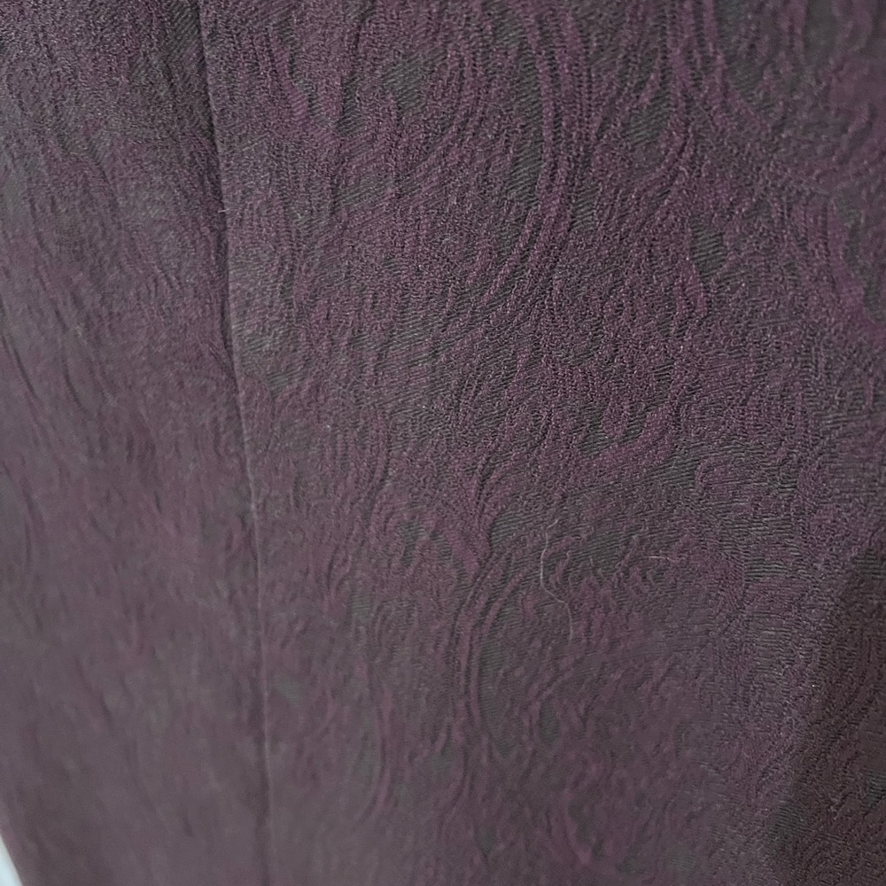 (P22) Lane Bryant The Allie Burgundy Paisley Textured Stretch Ankle Pants